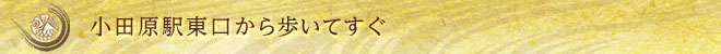 小田原駅東口から歩いてすぐ